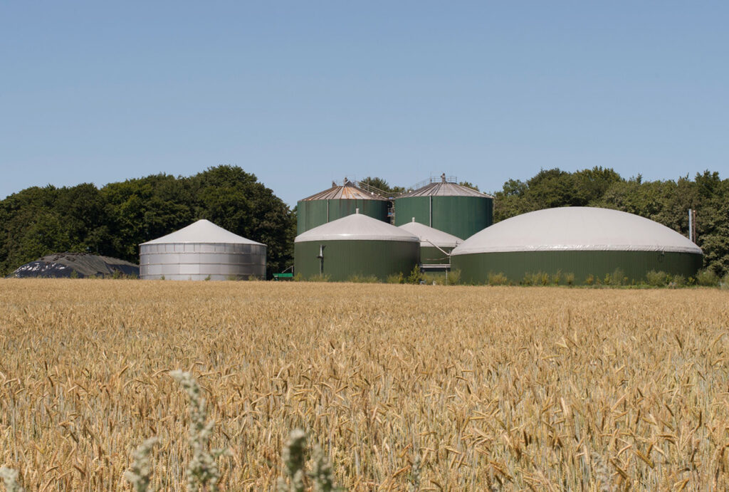 Ein landwirtschaftlicher Betrieb mit Biogasanlagen